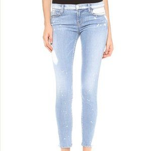 J Brand | Light wash bleach splatter skinny jeans
